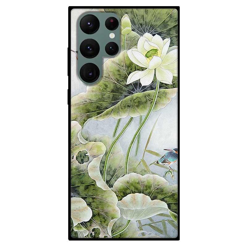 Ốp lưng dành cho Samsung S22 - S22 Plus - S22 Ultra - Sen Trắng Chú Chim