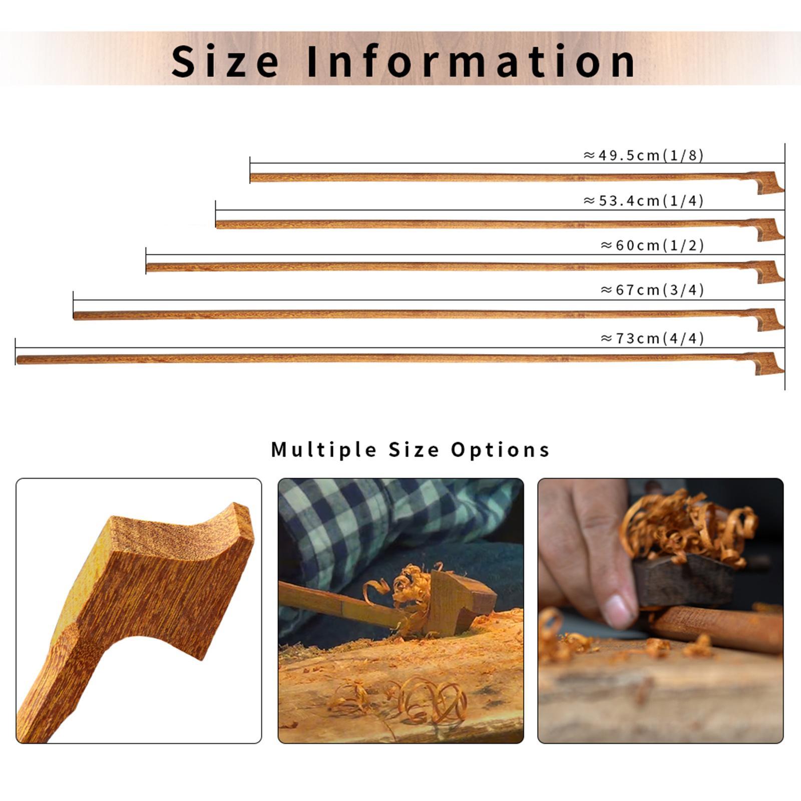 Unfinished Violin Bow Durable Well Balanced Beginner Professional Violin Player