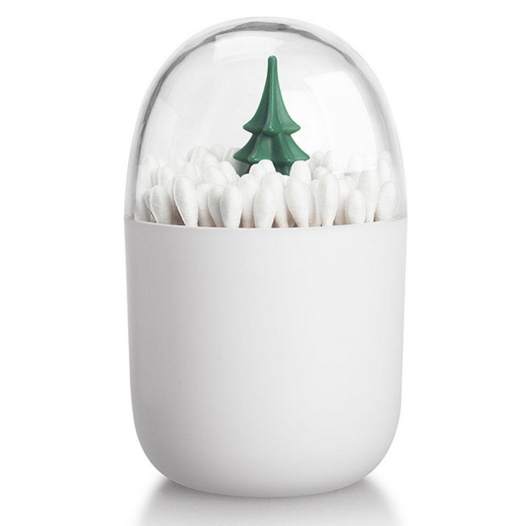 Creative Cotton Swab Holder, Qtip Toothpick Storage Box Canister Organizer, Dust-proof