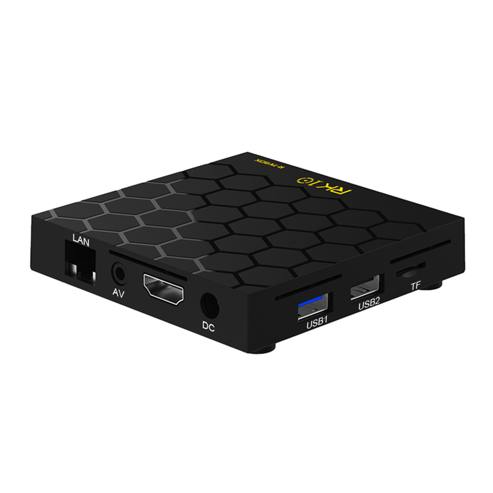 Android TV 7.1 Smart TV Box w / 2.4G cps điều khiển từ xa RK3328 Quad Core 64 bit UHD 4K VP9 H.265 2GB / 16GB RK10 Android TV 7.1