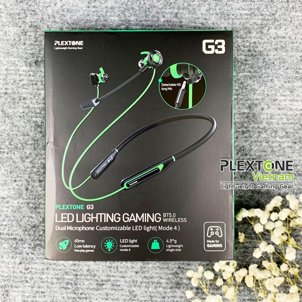 Tai nghe Gaming Không dây Plextone G3 LED Bluetooth 5.0 có MIC nối dài Đàm thoại - Hàng chính hãng