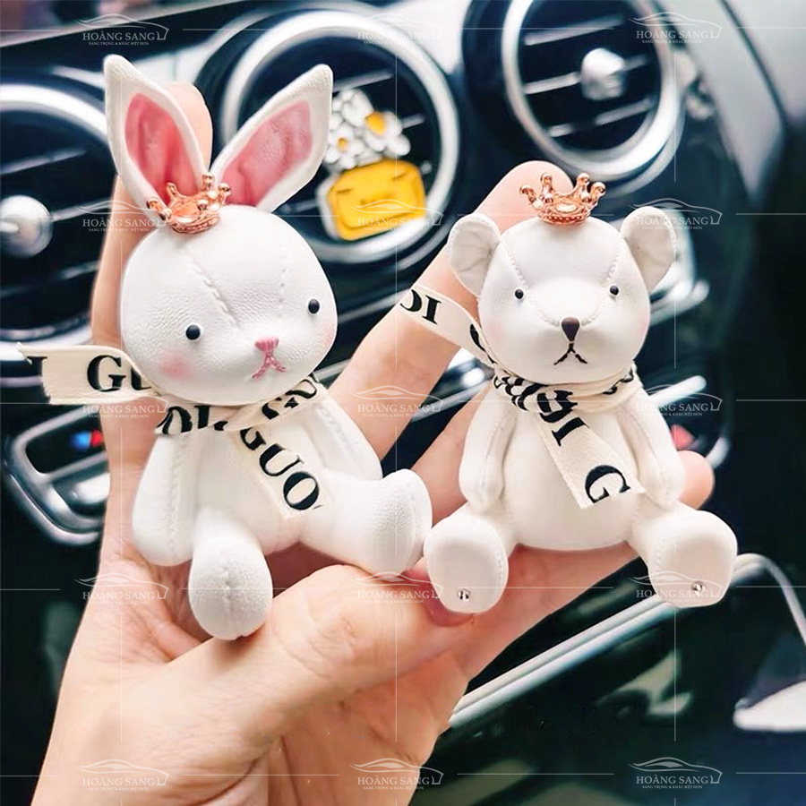 Set nước hoa xe hơi cao cấp Bunny and The Dog 100% Organic, được làm từ chất liệu đá Aroma Stone đặc biệt, gắn cửa gió điều hòa xe hơi