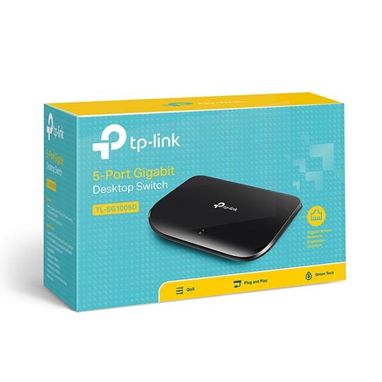 Bộ chia mạng TP-Link 5 cổng Gigabit TL-SG1005D(vỏ nhựa) - Hàng chính hãng