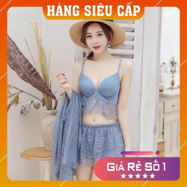 (hàng cao cấp) sét bikini đi biển 3 chi tiết có đệm ngực hàng cao cấp