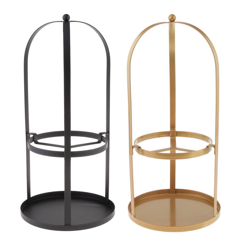 Beverage Dispenser Glass Jar Metal Stand For Restaurant Hotel Black