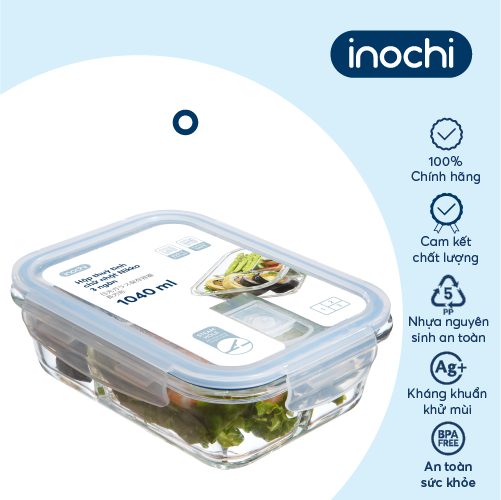 Hộp thuỷ tinh chữ nhật Nikko 1040 ml