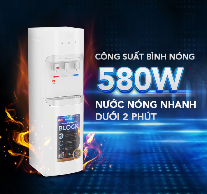 Cây nước nóng lạnh hút bình Hòa Phát HHC383 - Bảo hành 28 tháng - Hàng chính hãng