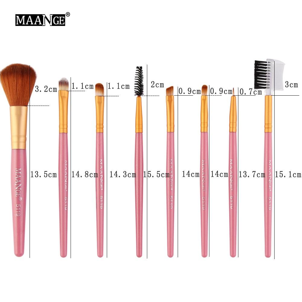 Bộ cọ trang điểm 5 món màu hồng - Cọ trang điểm mini bỏ túi Duashop