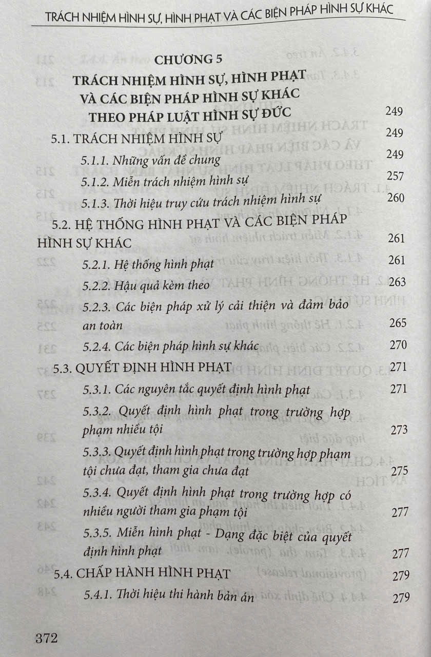 Trách Nhiệm Hình Sự, Hình Phạt Và Các Biện Pháp Hình Sự Khác