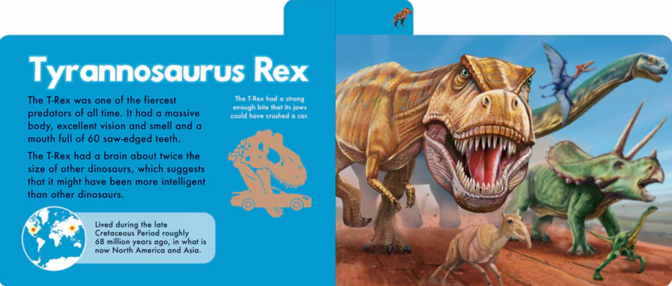 Sách ngoại văn: Garry Fleming's Dinosaurs Of The World - Chunky Tabbed Board Book