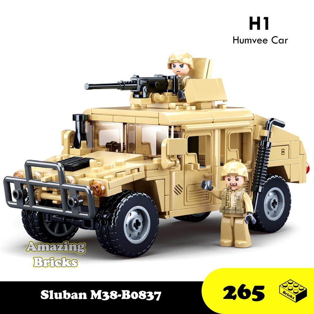 Đồ chơi Lắp Ráp Xe Quân Sự Humvee H1, Sluban 0837 Xếp hình thông minh