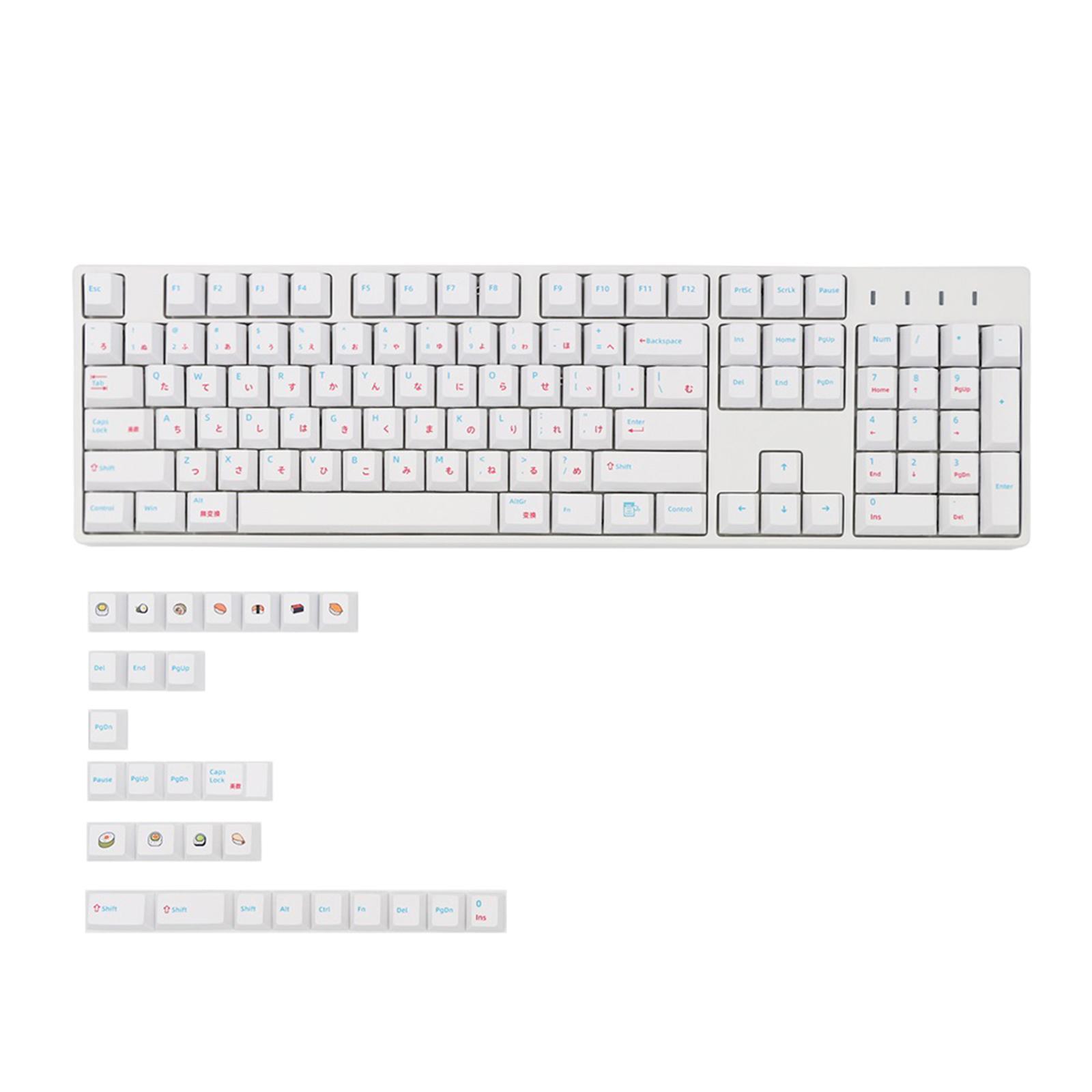 135 Keys Keycaps Japanese Sushi Keycaps Set DIY for Cherry Keyboard