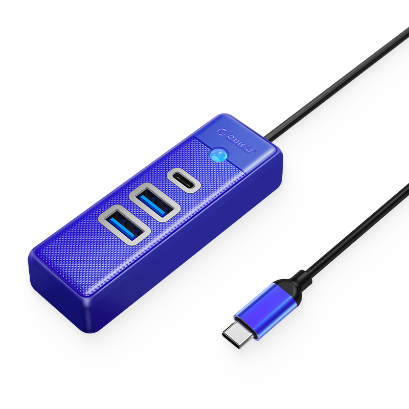 HUB Type C ra 1 cổng TYPE C + 2 Cổng USB 3.0 Orico PWC2U-C3 - Hàng Chính Hãng