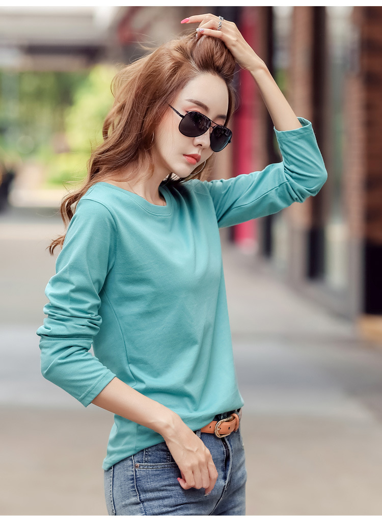 (HÀNG SẴN) Áo Thun Cotton Dài Tay Khí Chất Nữ SM94 - Hàng Quảng Châu Cao Cấp