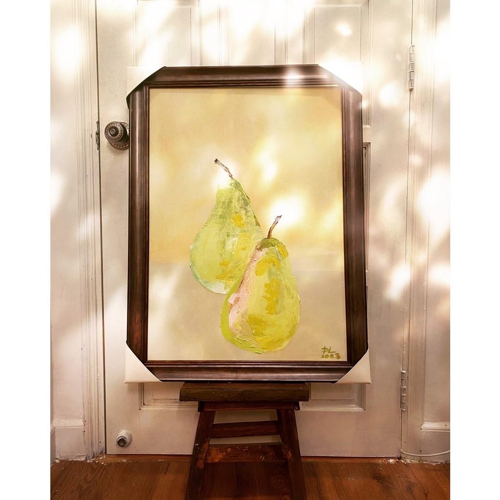 Tranh canvas trang trí nhà bếp 50x70 cm-decor không gian bếp đẹp-Tranh hoa quả vẽ tay-Tranh Nhà Liên