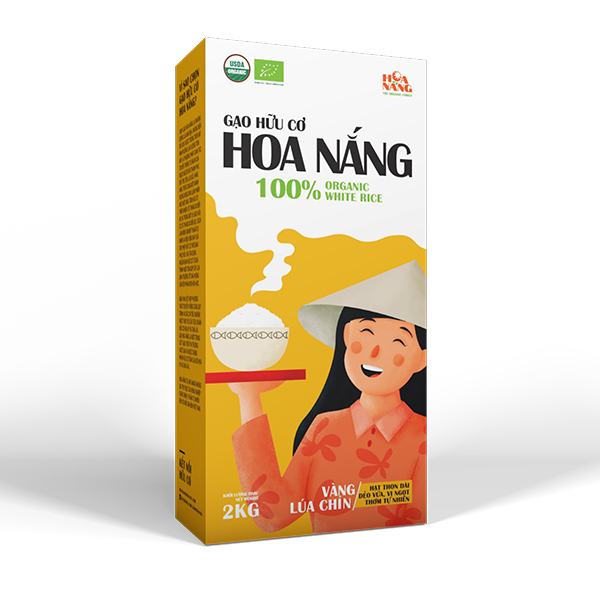 Gạo Hữu Cơ Hoa Nắng - Vàng Lúa Chín 2kg