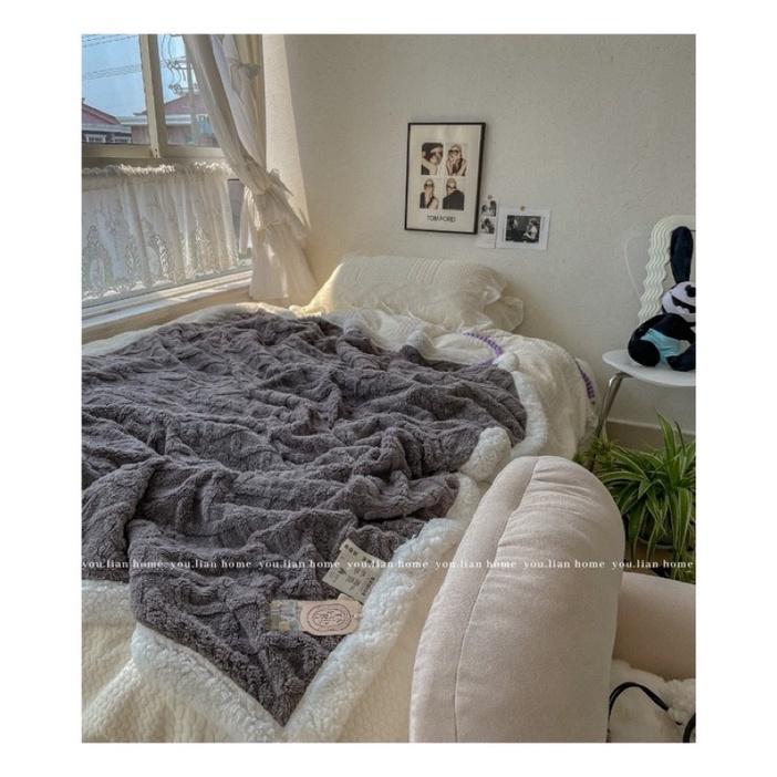 Chăn Cừu Len Trơn Phong Cách Hàn Quốc _ Shinbedding