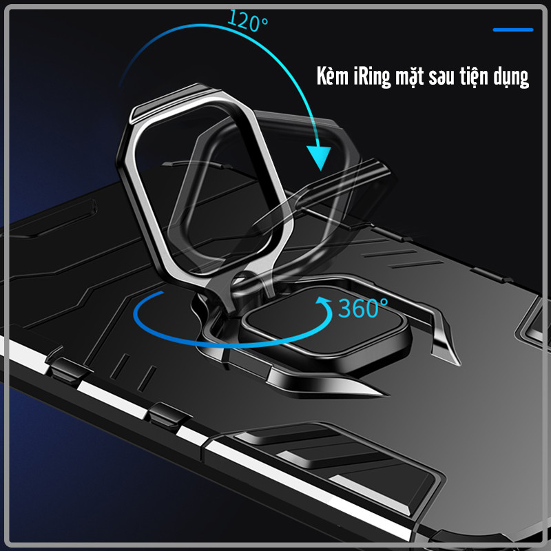 Ốp lưng cho Xiaomi Redmi Note 10 Pro iRON MAN IRING Nhựa PC cứng viền dẻo chống sốc