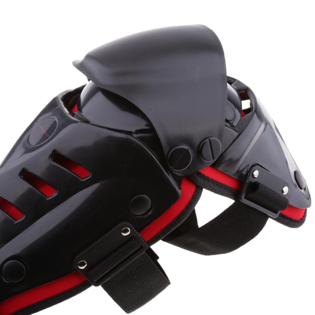 Motorcycle Motocross Racing Knee Shin Guards Pads Protector Gear Red