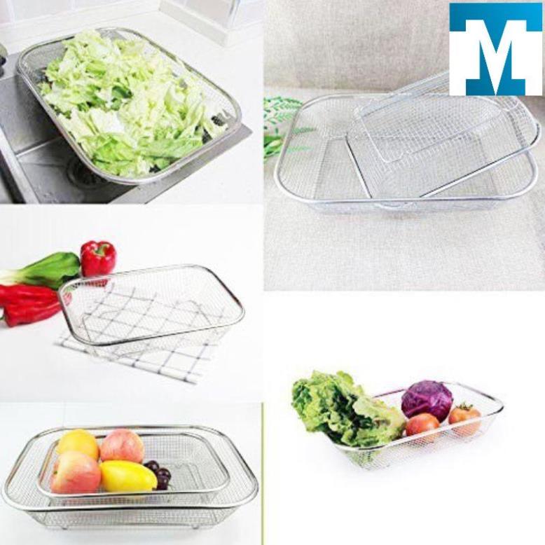 Rổ lưới inox, rổ vuông, rổ inox