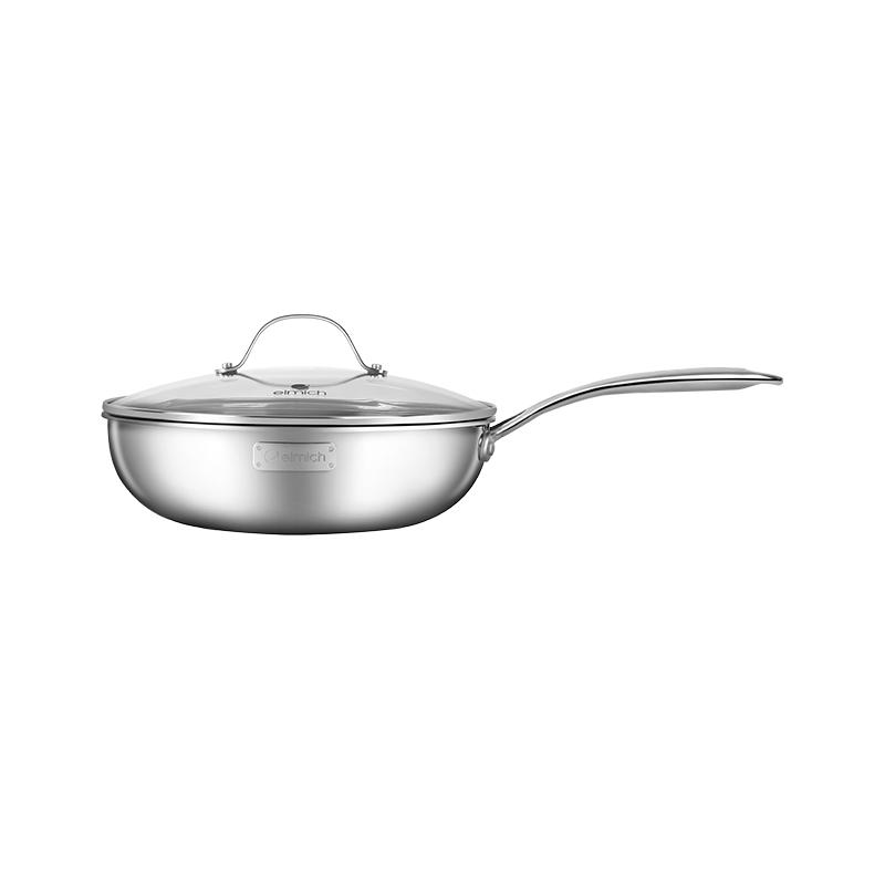 Chảo xào inox 3 đáy Elmich Tri-Max 26cm EL-3796 - Hàng Chính Hãng