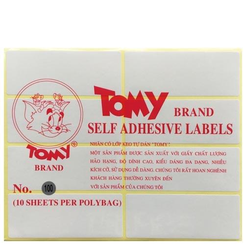 Xấp 10 tờ Nhãn có lớp keo tự dán Tomy A5 101 Giấy decal in mã vạch