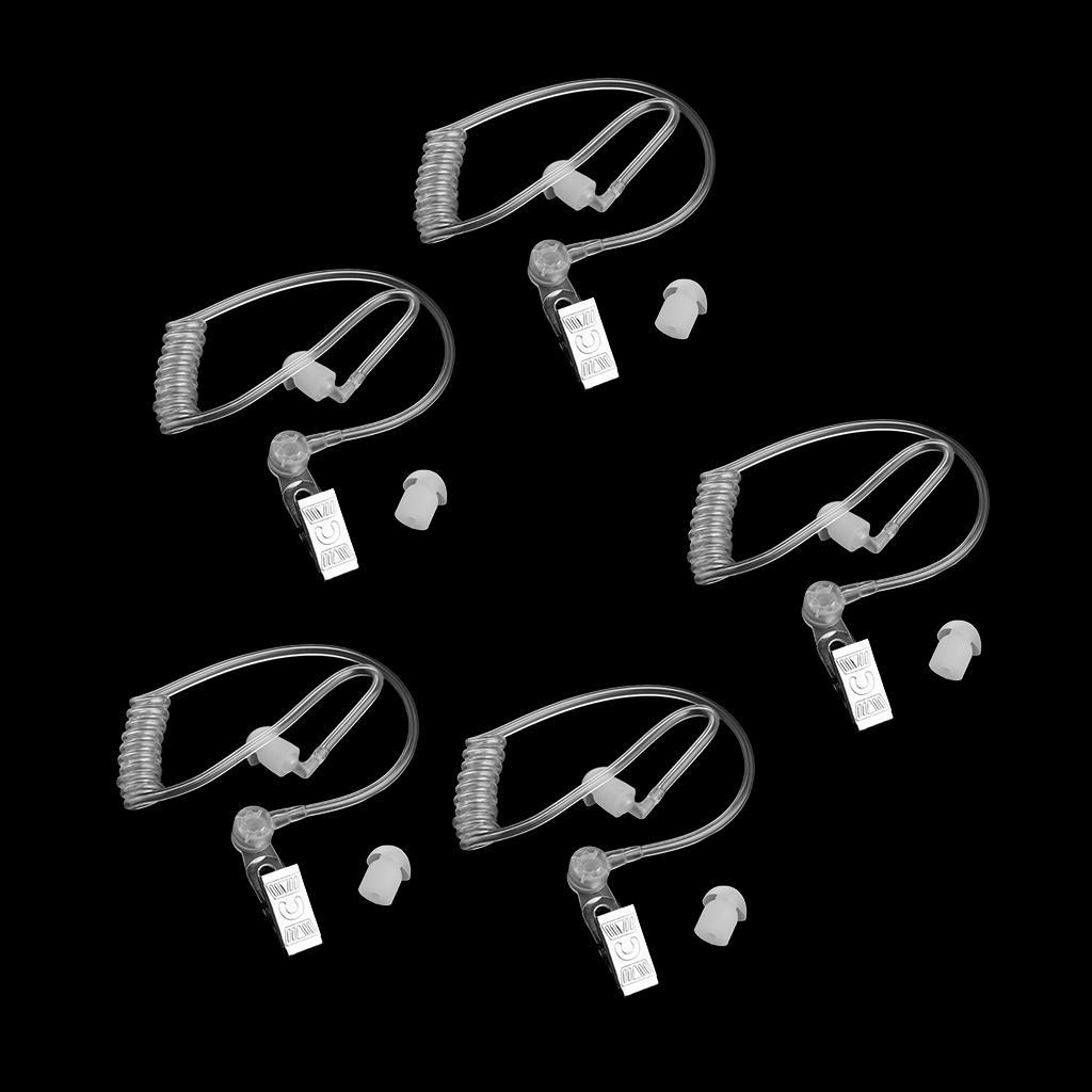5Pieces Replacement Acoustic Coil Tube for Two Way Radio Earpiece