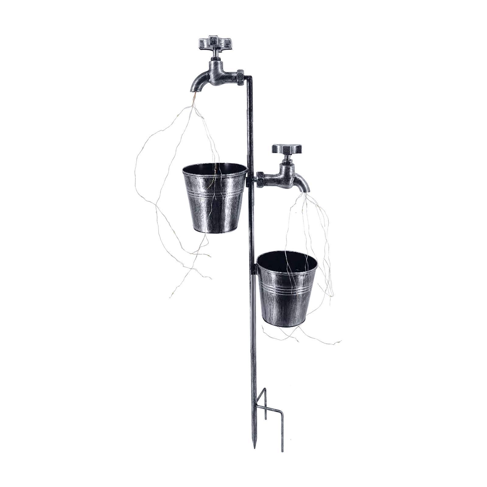 Solar Garden Landscape Path String Lights Metal Stake for Lawn Art Outdoor A