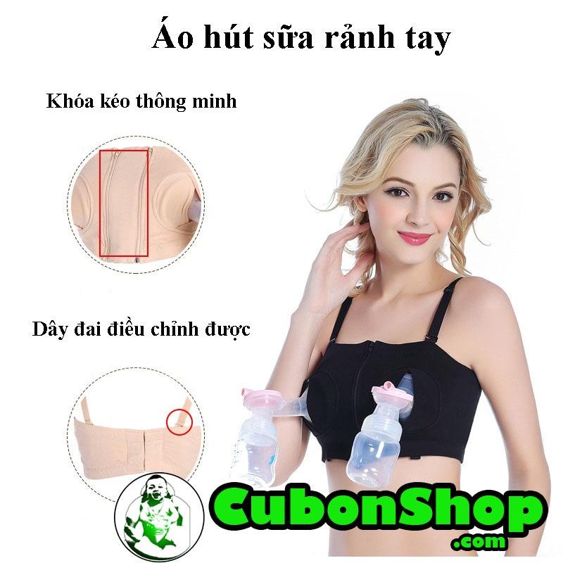 Áo hút sữa rảnh tay điều chỉnh kích cỡ kèm dây áo