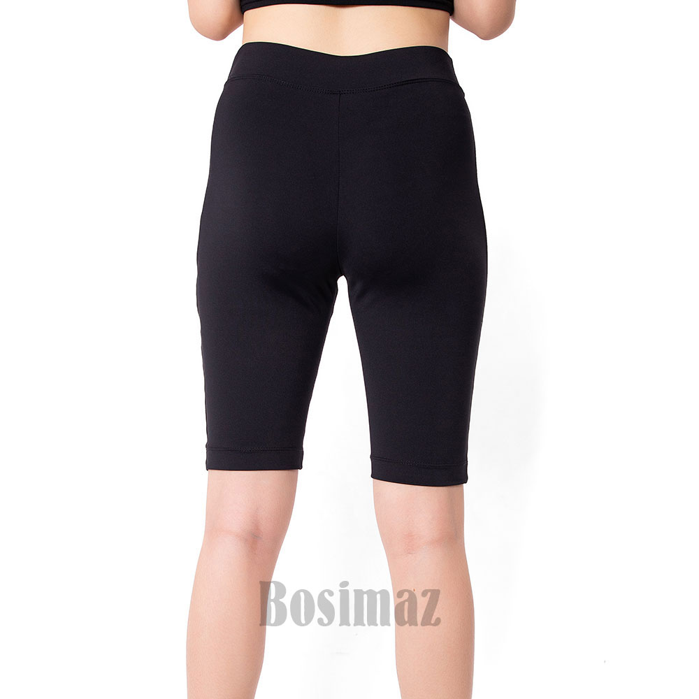 Quần Legging Nữ Bosimaz MS351 ngắn không túi màu đen cao cấp, thun co giãn 4 chiều, vải đẹp dày, thoáng mát