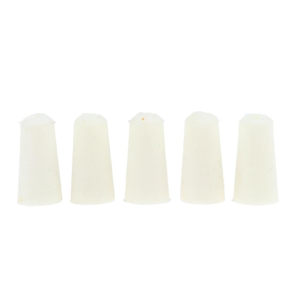 10 Pieces Lab Solid Tapered Silicone Plug Stopper Bung for Test Tube Bottle, 2 Sizes