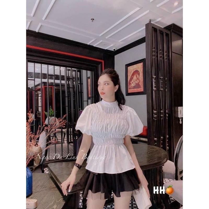Áo bo chun tay bồng thời trang sành điệu DOREN DRA009