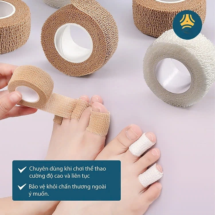 COMBO 2 CUỘN Băng vải quấn bảo vệ ngón chân giảm ma sát, chống chai sần khi mang giày
