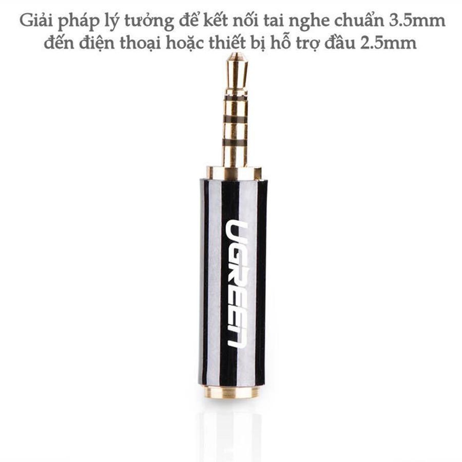 Đầu chuyển Audio 2.5mm sang 3.5mm Ugreen 20501 chính hãng - Hàng Chính Hãng