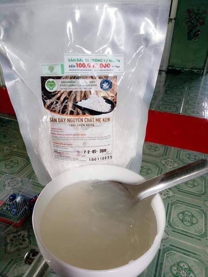 BỘT SẮN DÂY TA NGUYÊN CHẤT MẸ KEN GÓI 500GR - mát gan, thanh nhiệt