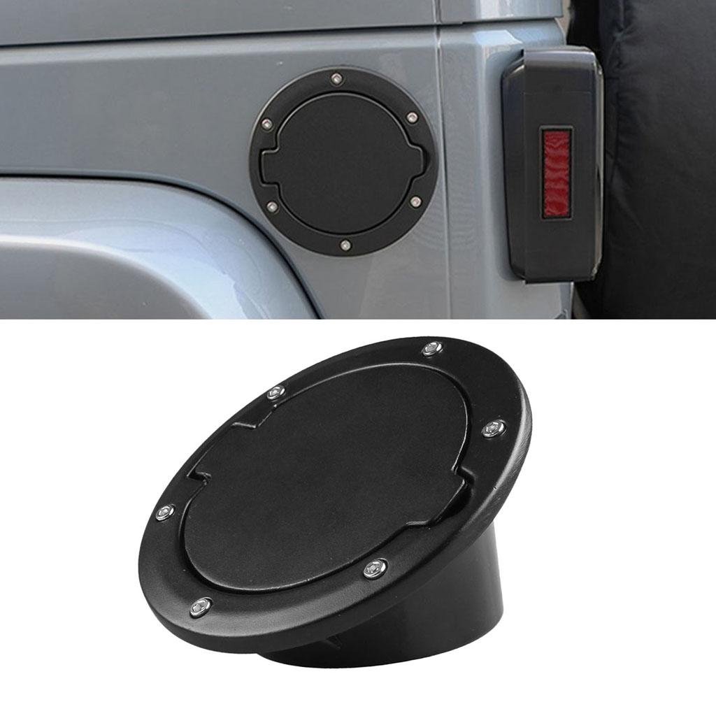 Metal Aluminum Locking Gas Cap Cover for Jeep Wrangler JK 2/4 Door 2007-2018
