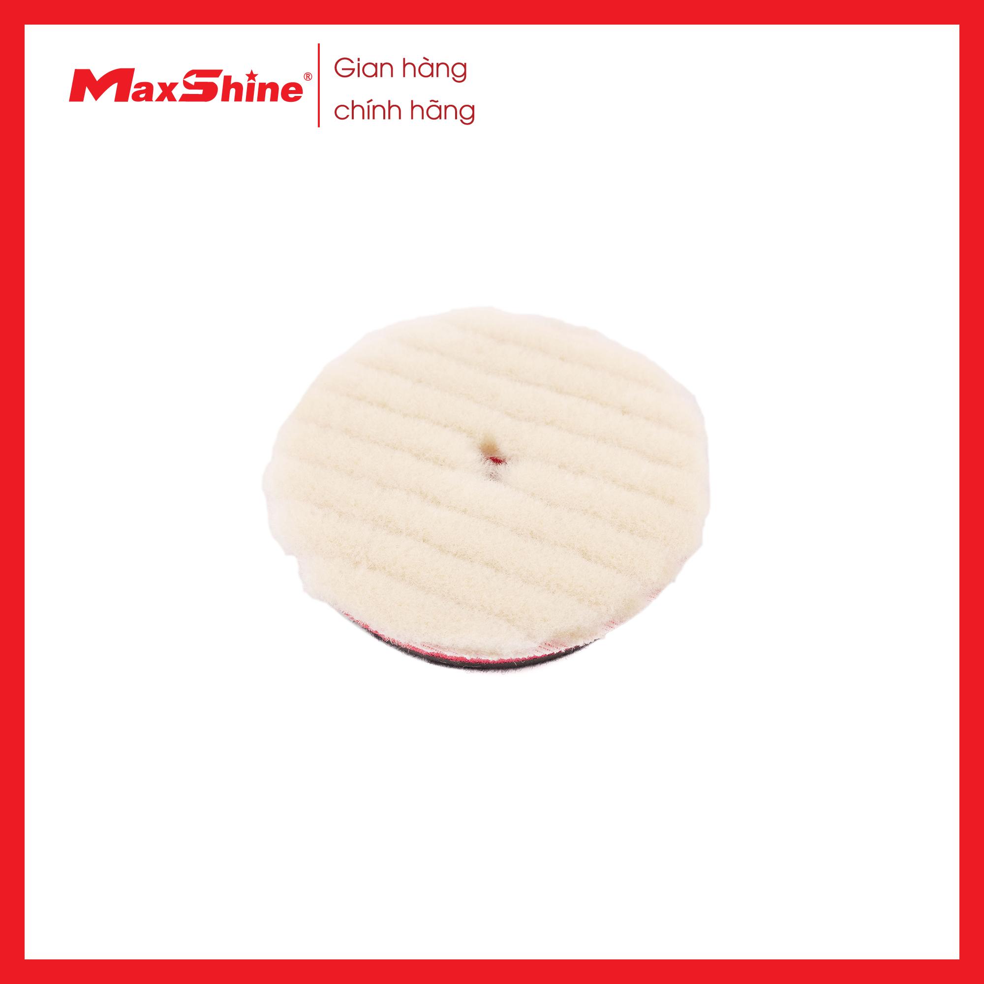 Phớt lông cừu xoắn 3D Wool Cutting Pad 3 inch Maxshine 2061080R giảm rung, không bị ăn mòn và chống ẩm