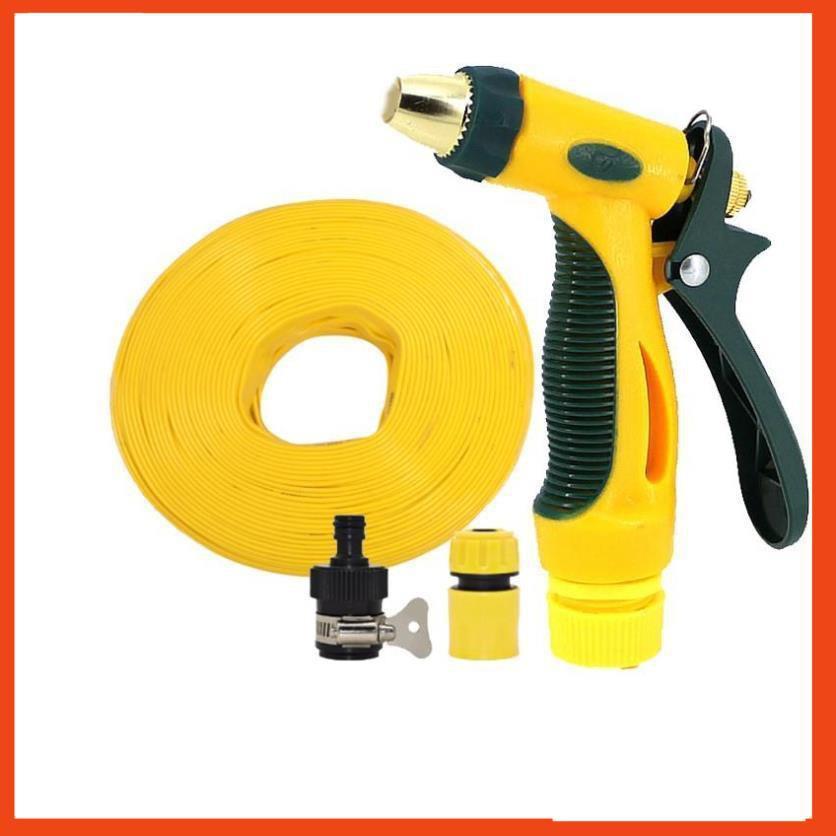 Bộ dây vòi xịt nước rửa xe,tưới cây tăng áp 3 lần 7-10m 206317