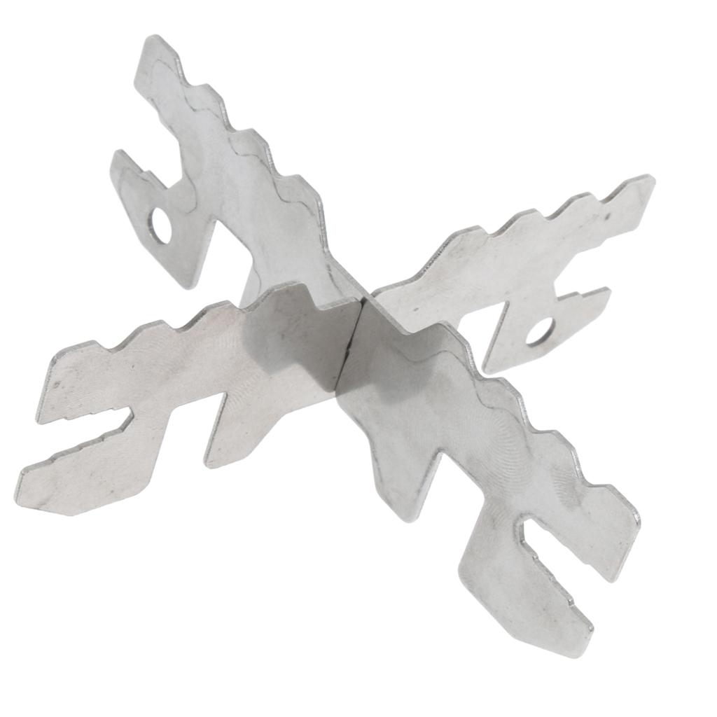 Portable Outdoor Camping Mini Alcohol Stove Cross Stand Rack Stainless Steel-