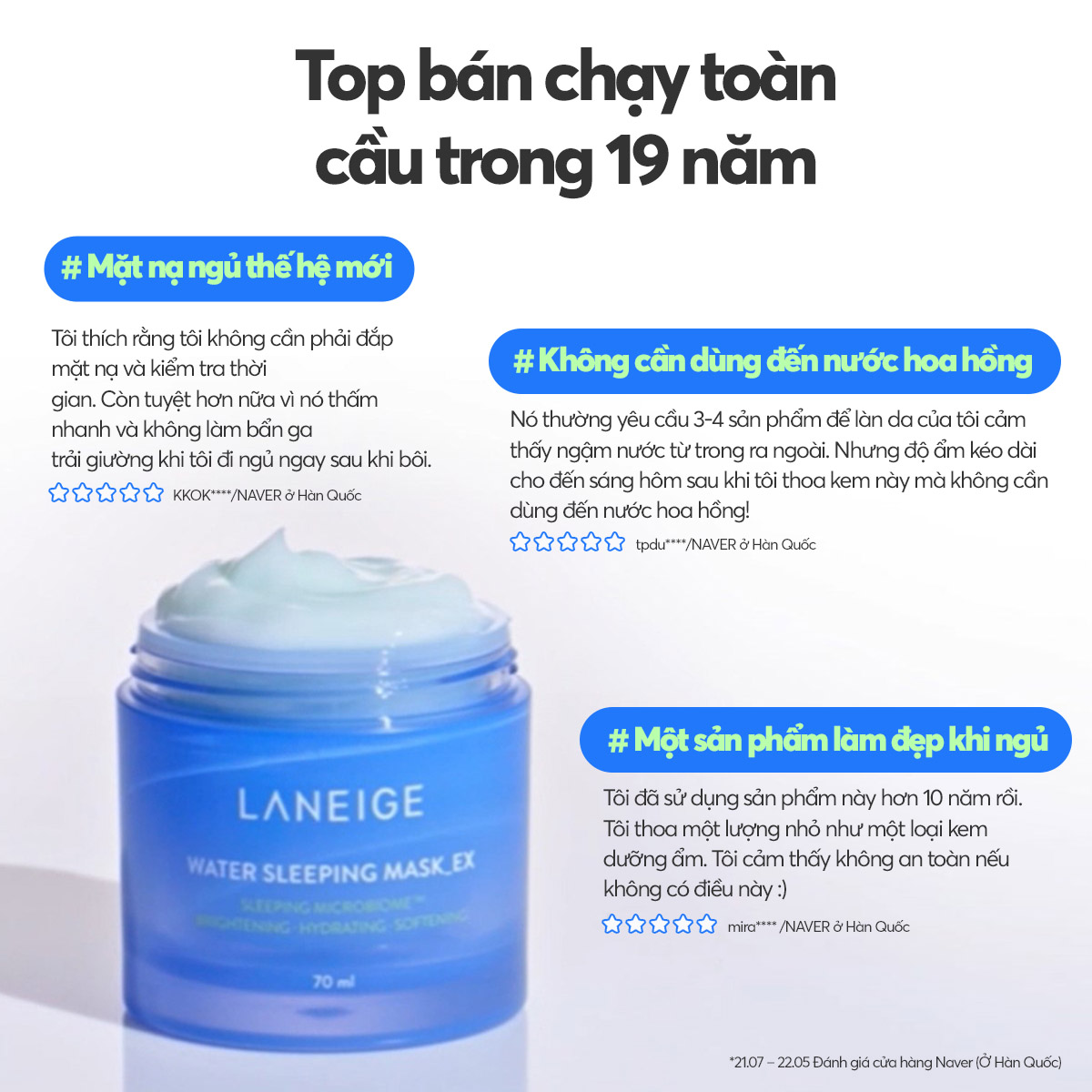 Mặt Nạ Ngủ Dưỡng Ẩm Laneige Water Sleeping Mask EX