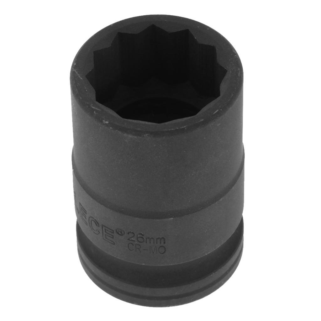 3/4-inch Square Drive 26mm   Impact Socket Black