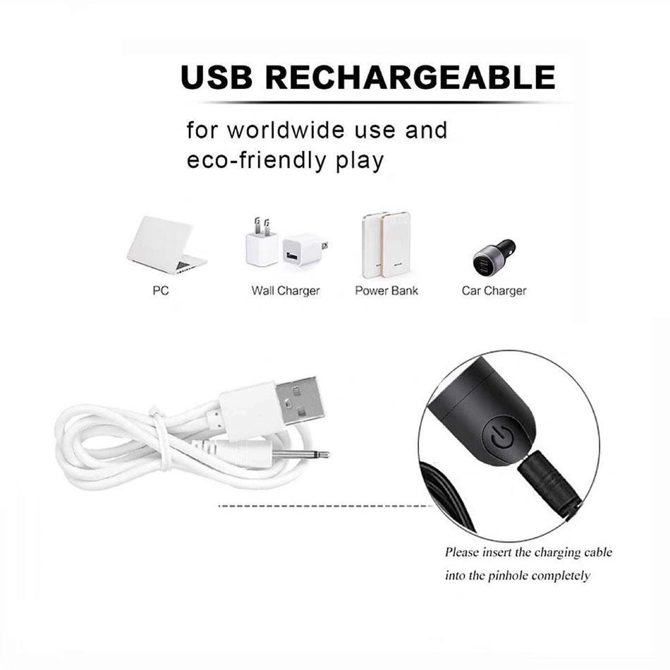 Dây sạc cho máy massage USB đầu kim aux, cho các loại máy massage mặt mắt body toàn thân đầu nhọn