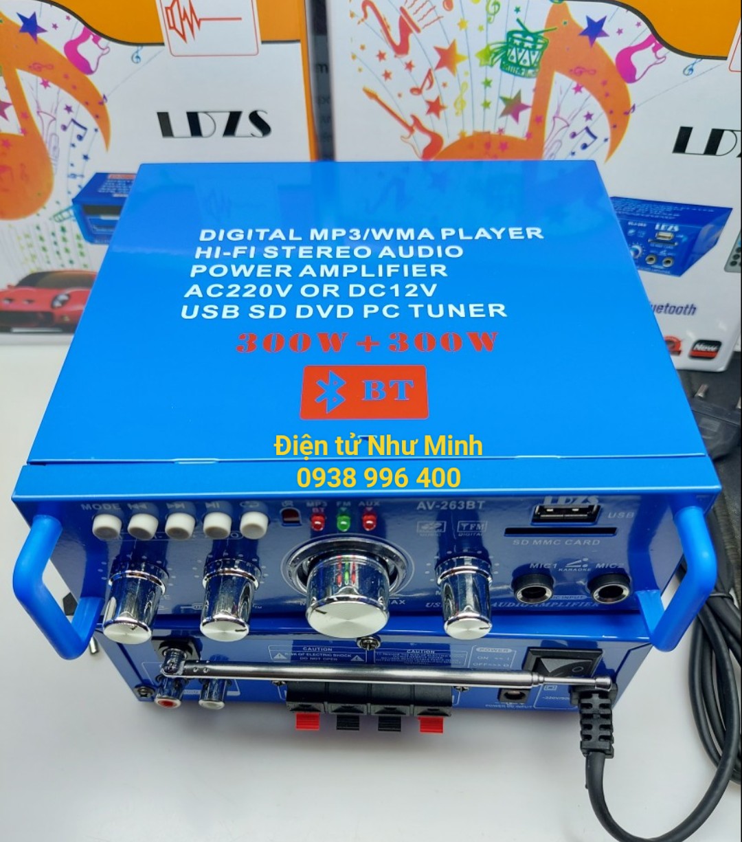 Ampli Mini 12V/220V 263-BT