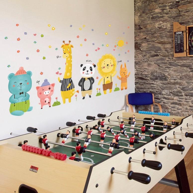 Decal dán tường động vật bé trai bé gái SK9320