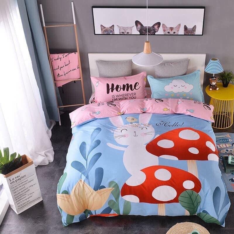 BỘ CHĂN GA COTTON HỌA TIẾT DỄ THƯƠNG