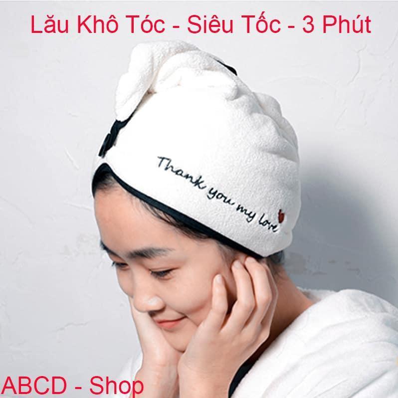 Khăn quấn ủ tóc lau khô siêu tốc - Hàng Loại 1 (Gia dụng tiện ích 102)