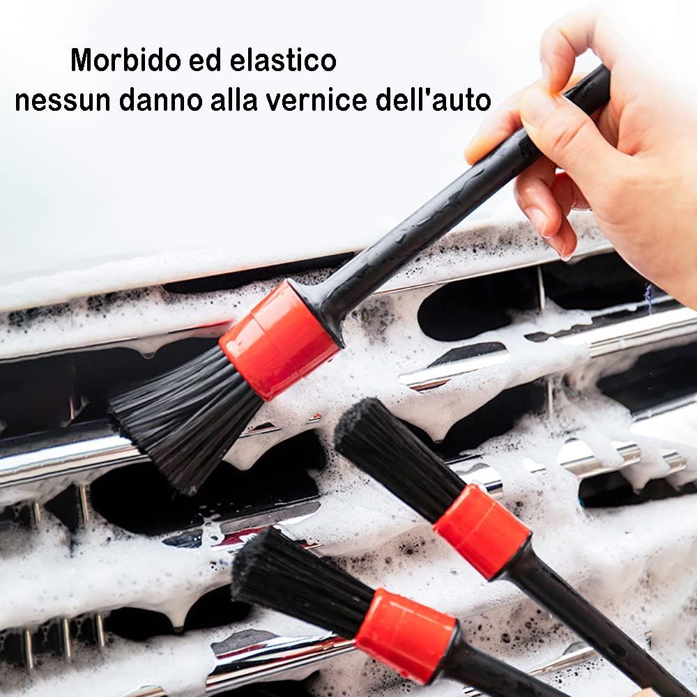 Bàn chải đặt ô tô, 5 mảnh bàn chải làm sạch xe, 5 giường cỡ khác nhau để làm sạch xe và làm sạch bên ngoài, bộ vệ sinh xe hơi