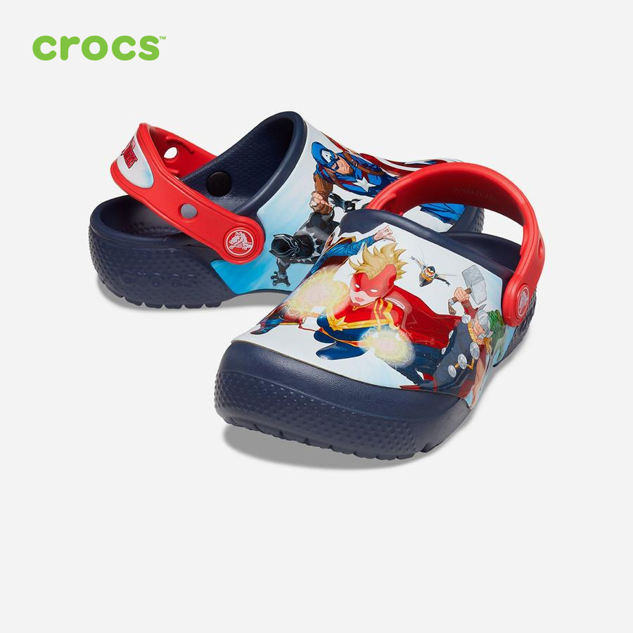 Giày lười trẻ em Crocs FW FunLab Clog Kid Avengers Patch Navy - 207069-410