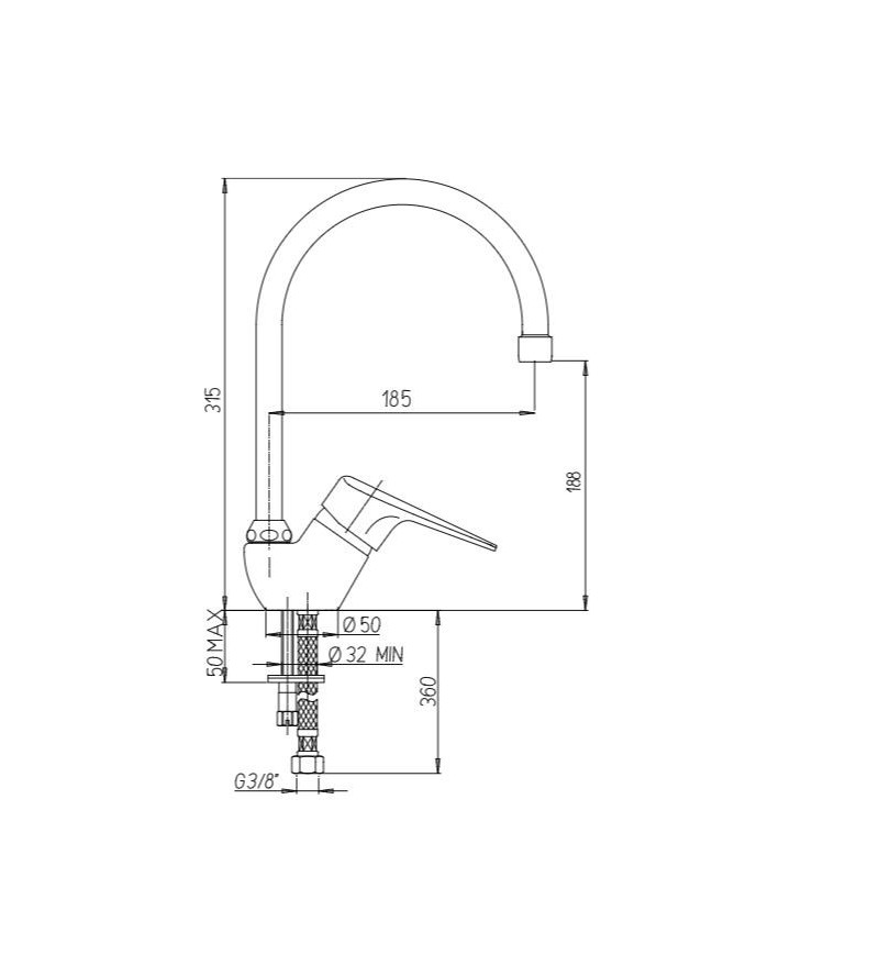 Vòi rửa chén nóng lạnh MOEN V66111 (HÀNG CHÍNH HÃNG)