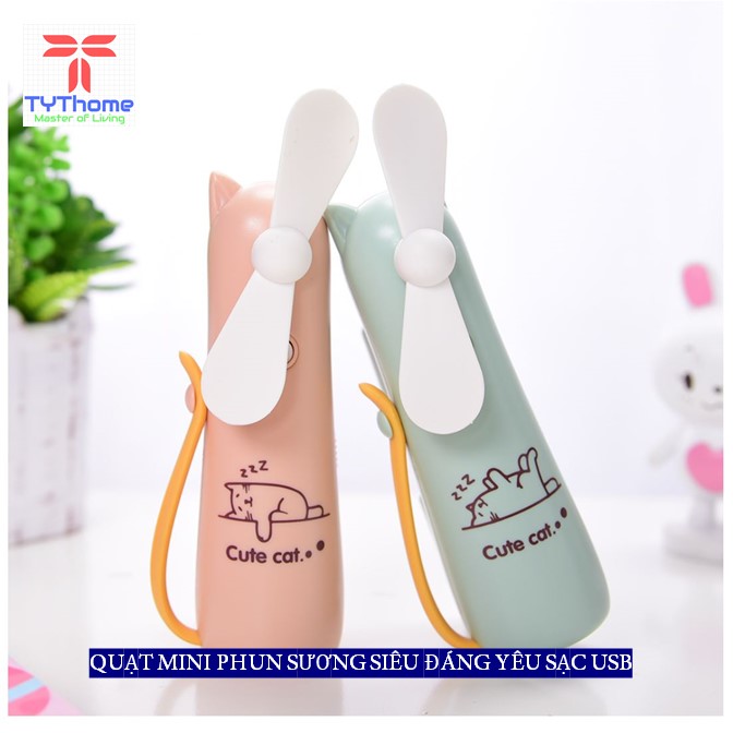 QUATJ MINI KÈM BÌNH PHUN SƯƠNG SIÊU MÁT - HÀNG CHÍNH HÃNG